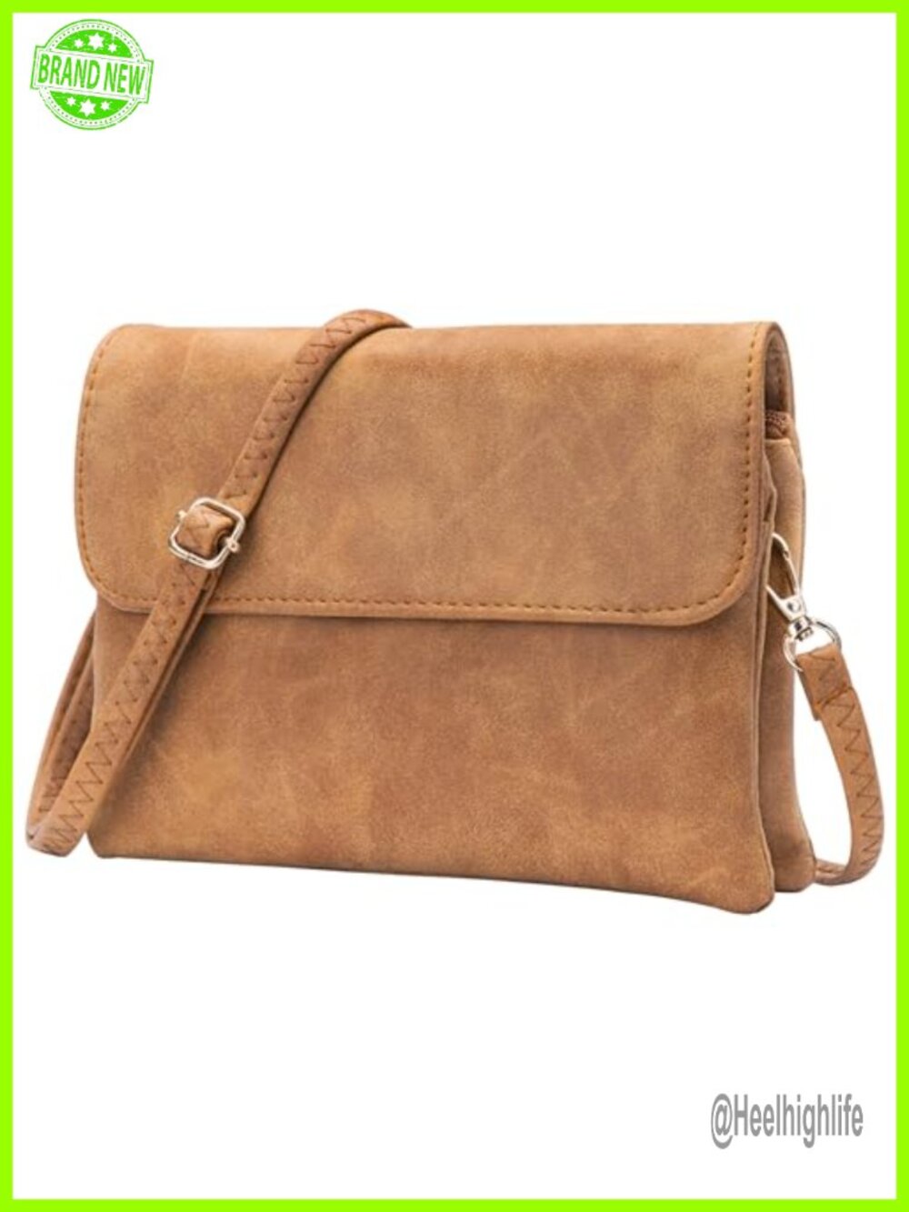 Small Crossbody Bag Vegan Leather Cell Phone Purse Adjustable Strap Travel
